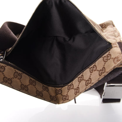 Gucci GG Monogram Double Pocket Belt Bag Dark Brown 5 of 9