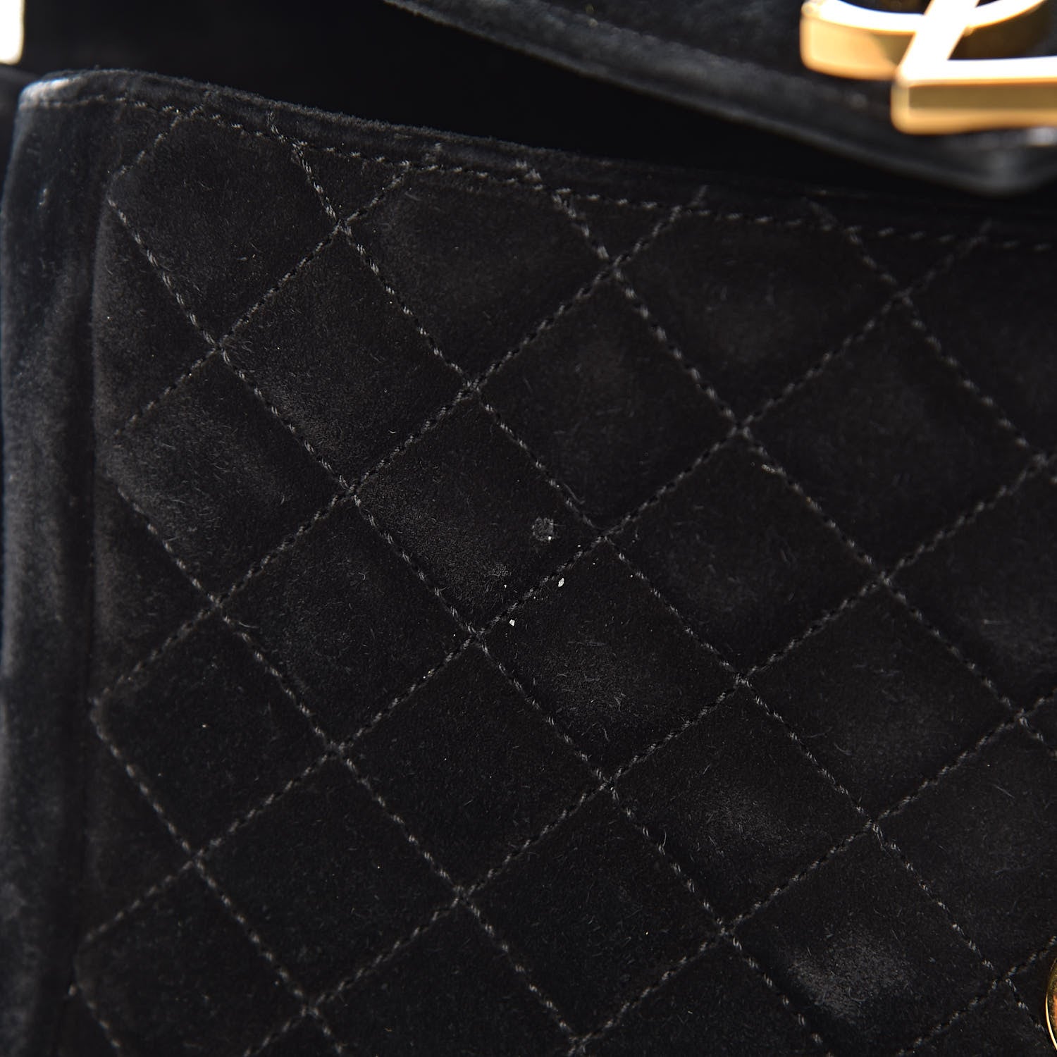 Saint Laurent Suede Tri-Quilt Monogram Medium College Bag Black 9 of 14