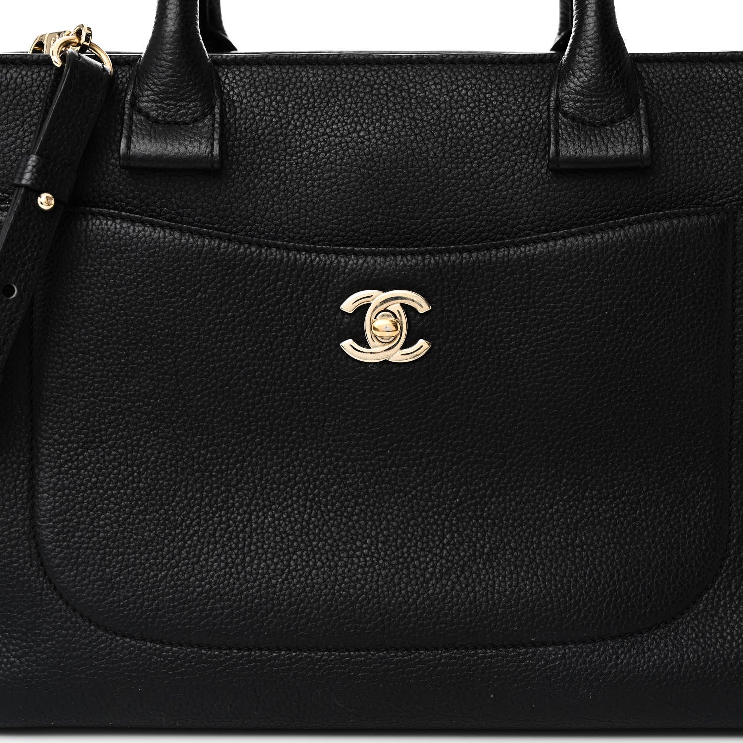 Chanel Grained Calfskin Small Neo Executive Shopper Tote  Black 8 of 11