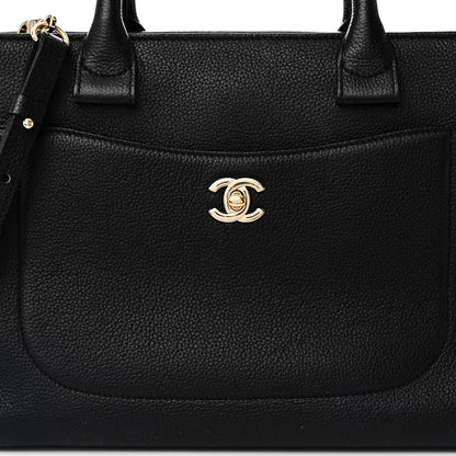 Chanel Grained Calfskin Small Neo Executive Shopper Tote  Black 8 of 11