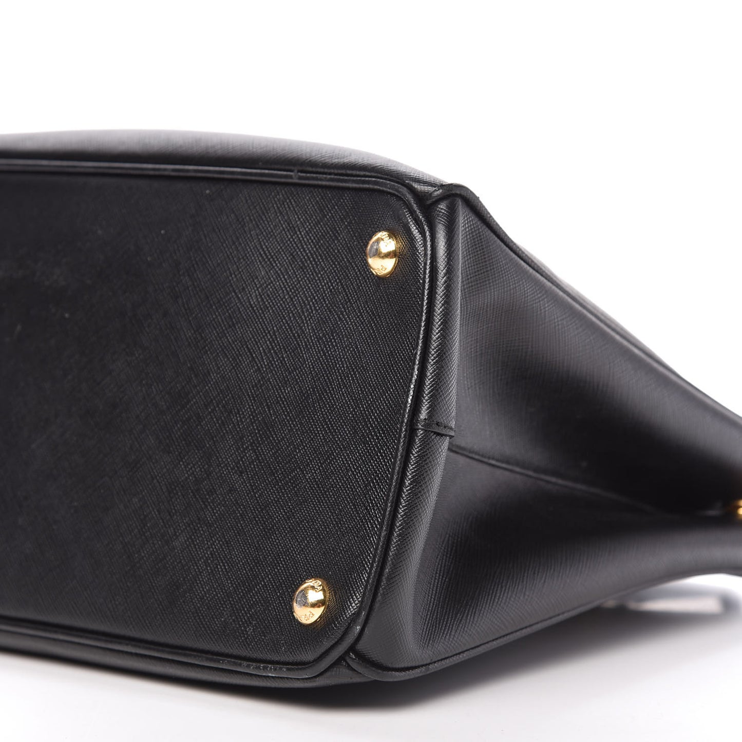 Saffiano Medium Galleria Double Zip Tote Black