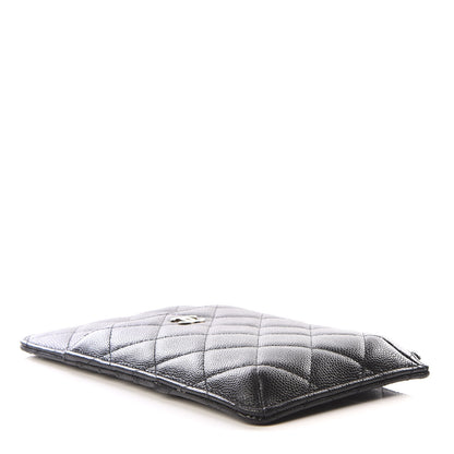 Chanel Caviar Quilted Classic Flat Wallet Pouch Black 3 of 10