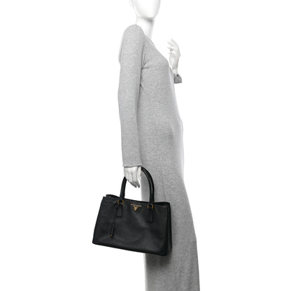 Prada Saffiano Lux Medium Tote Black 2 of 10