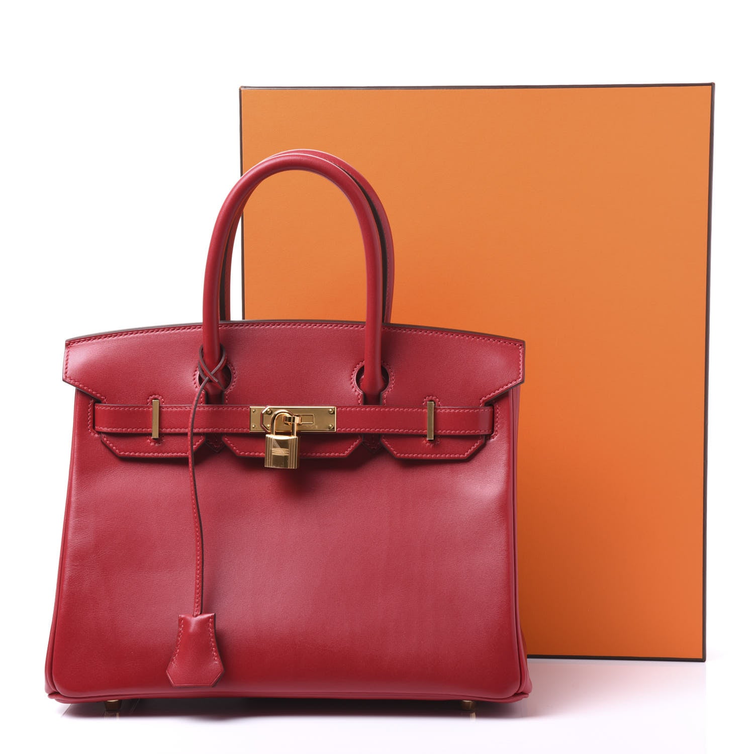 Hermes Tadelakt Birkin 30 Rouge Vif 13 of 13