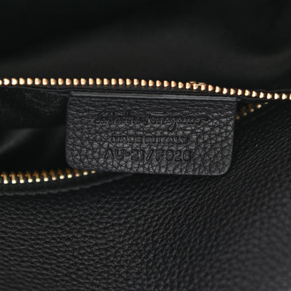 Salvatore Ferragamo Grained Calfskin Bitter Pocket Tote Black 15 of 20