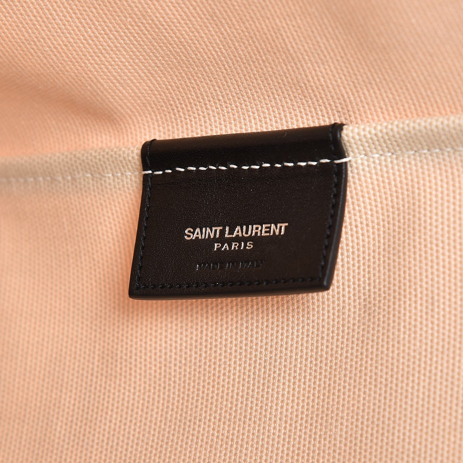 Saint Laurent Canvas Beach Shopping East West Tote Ecru 6 of 9