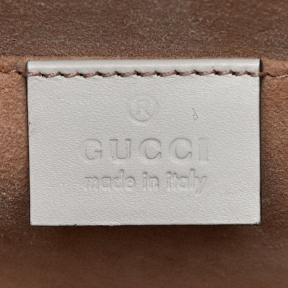 Gucci Calfskin Embroidered Mini Sylvie Top Handle Bag White 15 of 15