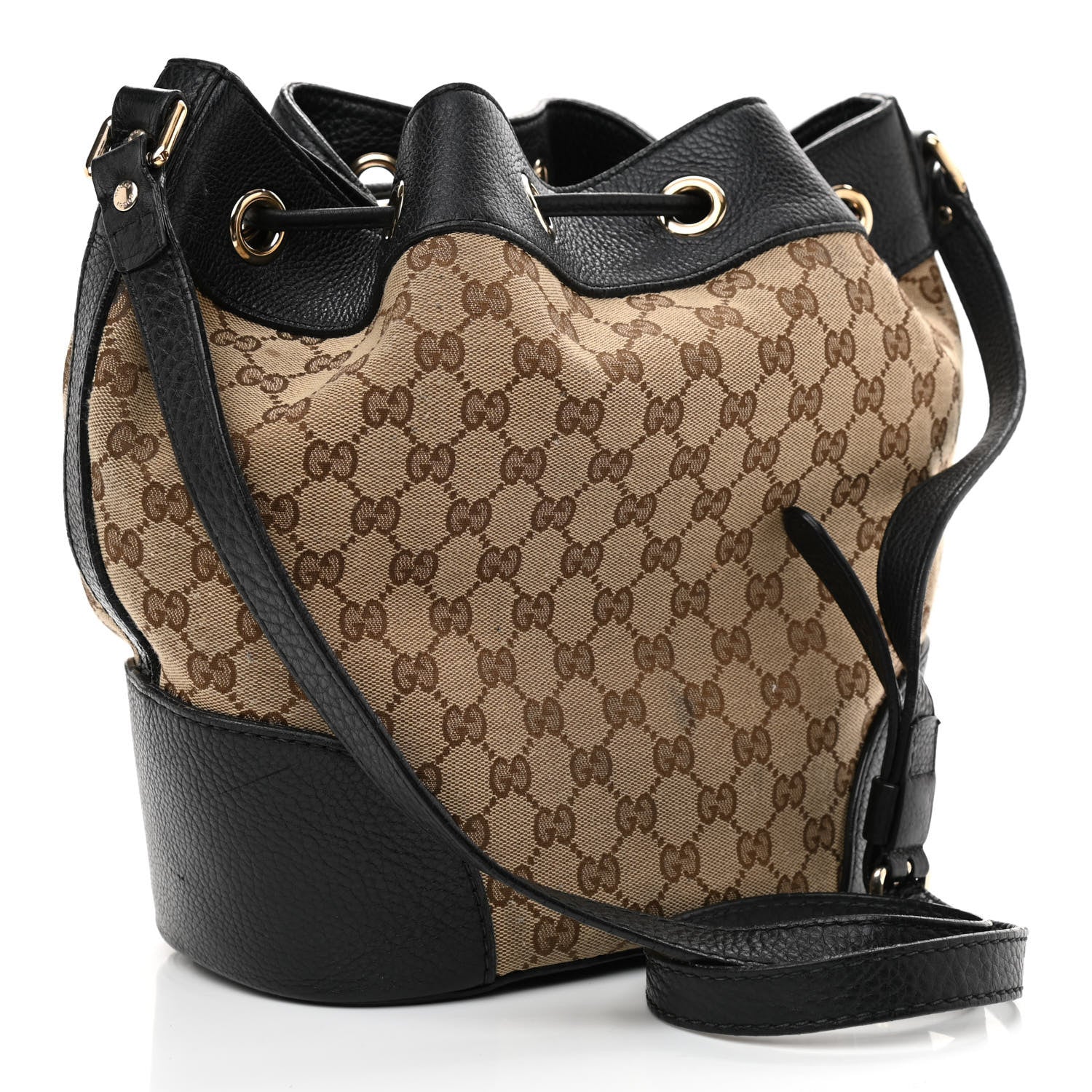 Gucci GG Monogram Calfskin Bucket Bag Black 3 of 16