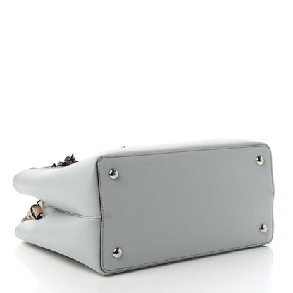 Fendi Vitello Cruise Monster Studded Petite 2Jours Tote Grigio Perla Amido Multicolor 4 of 10