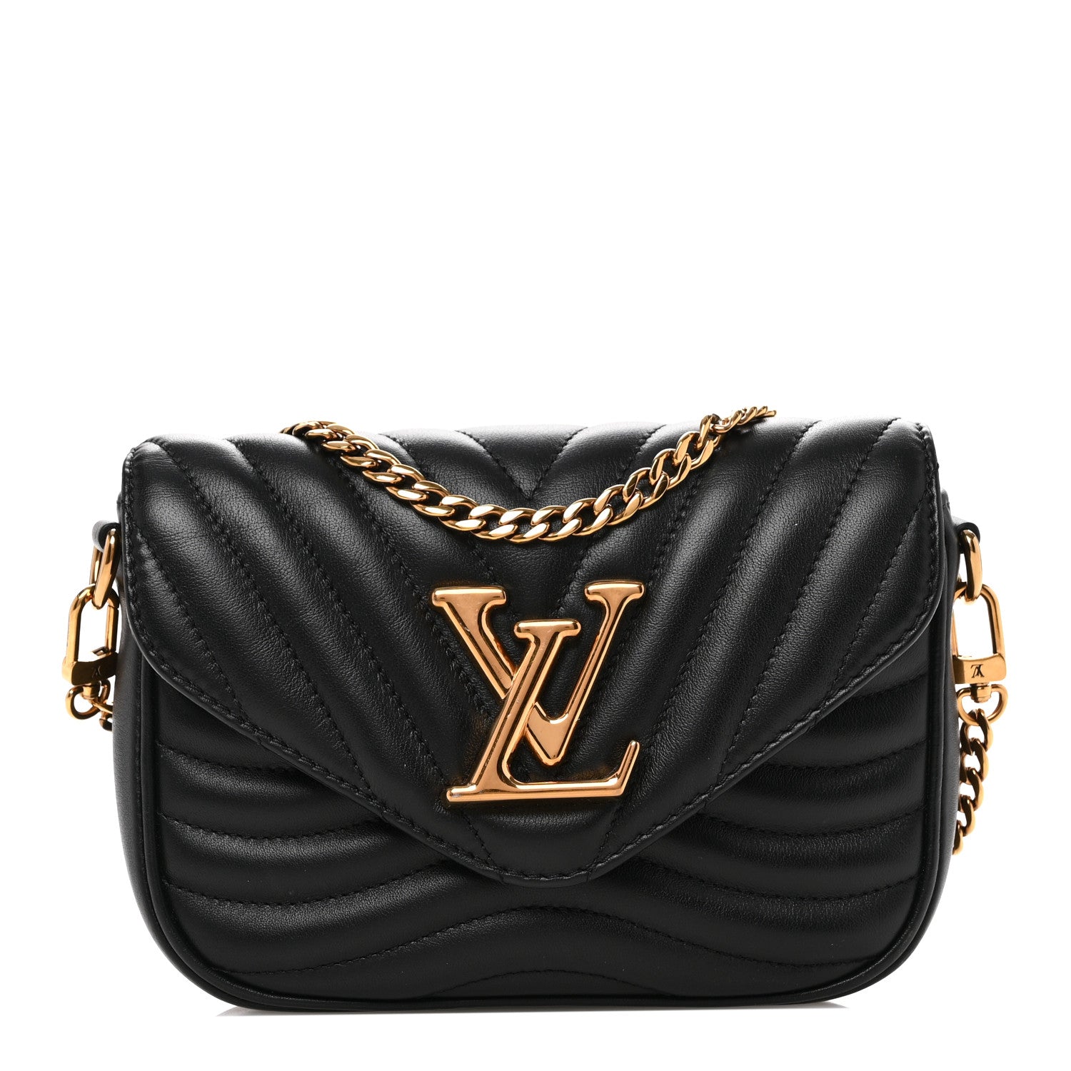 Louis Vuitton Calfskin New Wave Multi Pochette Black 1 of 9