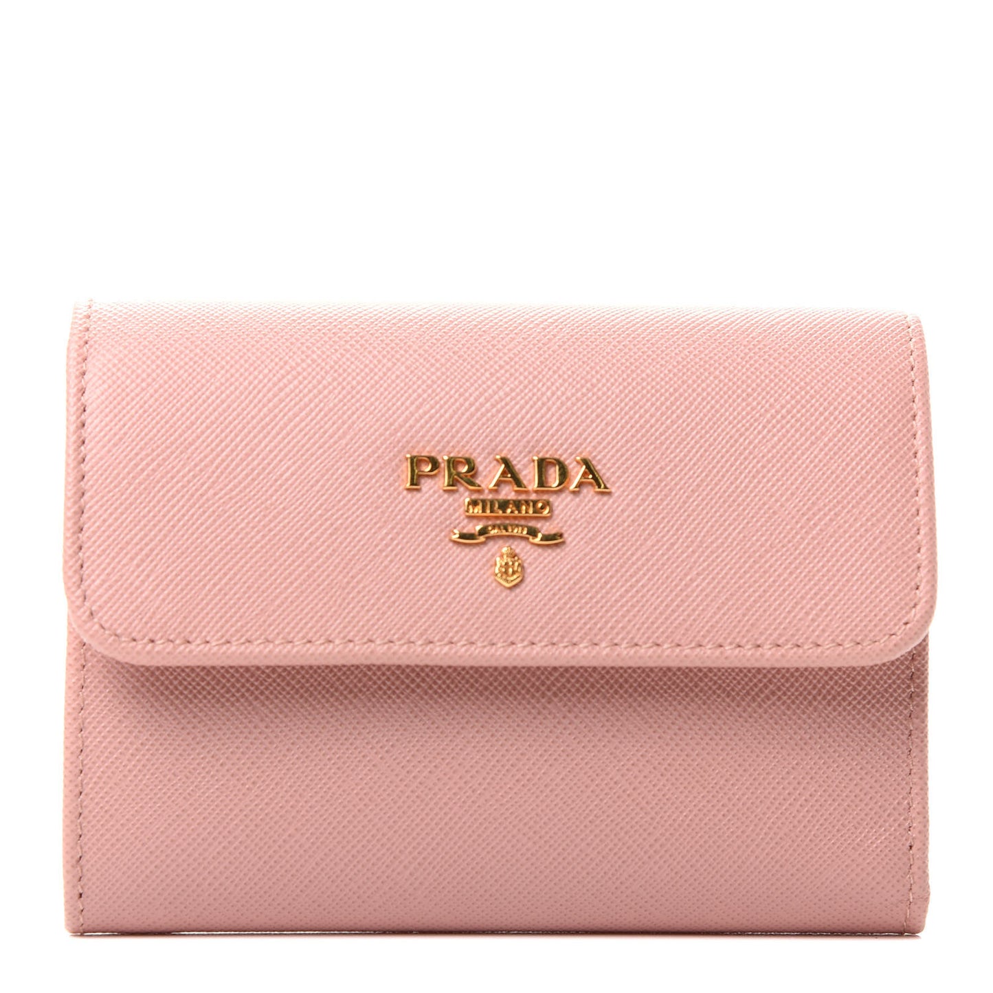 Saffiano Metal Tri-Fold Wallet Orchidea