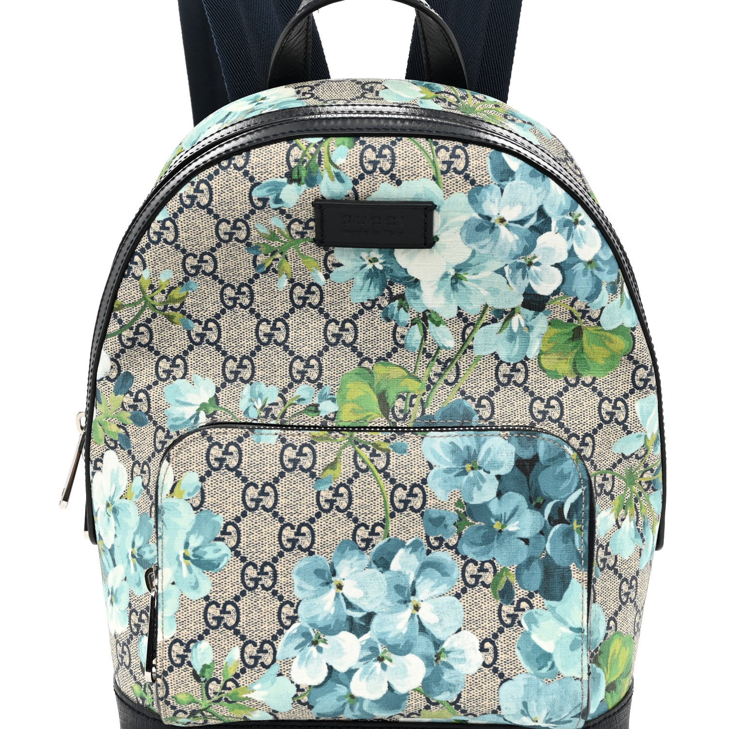 Gucci GG Supreme Monogram Blooms Small Day Backpack Blue 7 of 9