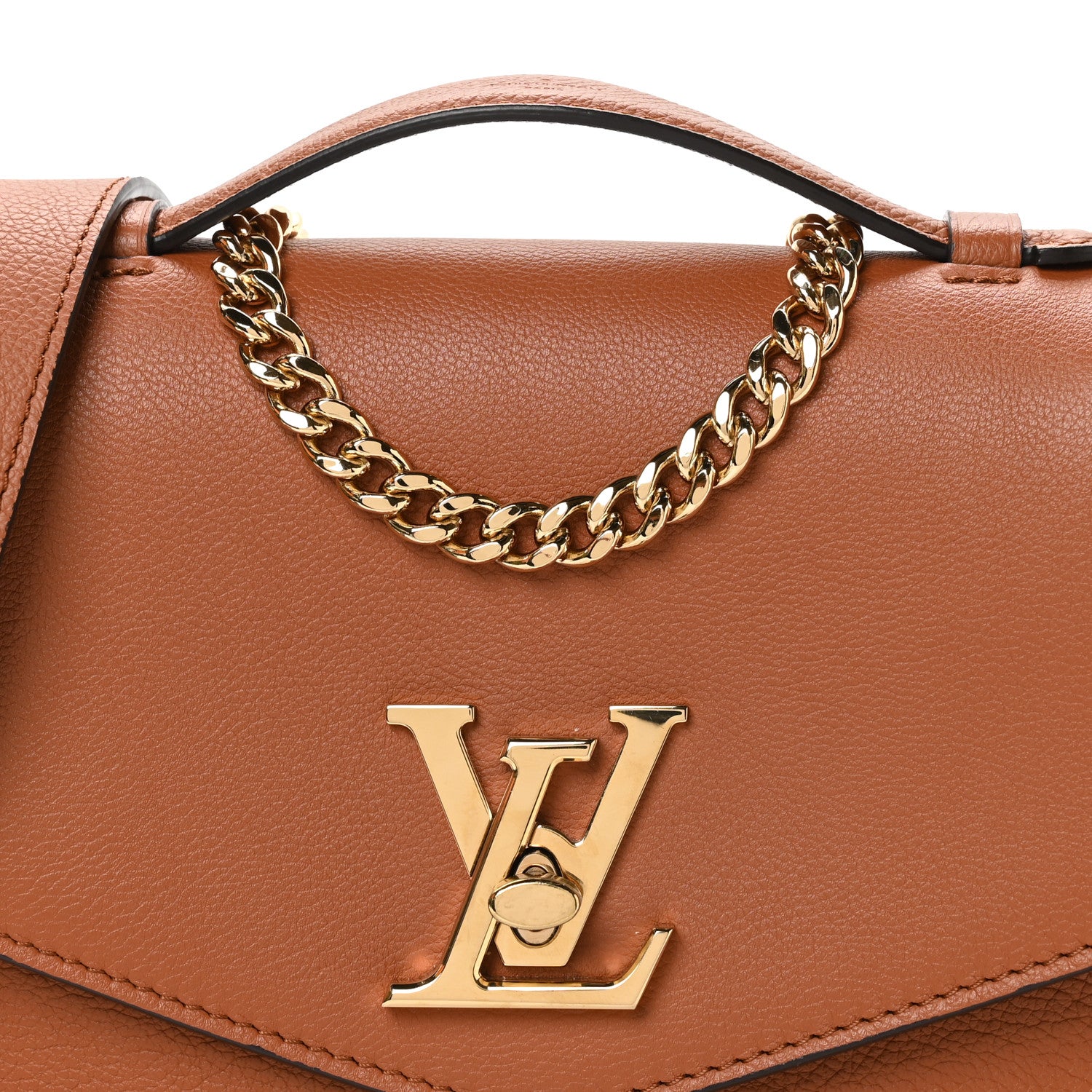 Louis Vuitton Grained Calfskin Lockme Oxford Cognac 7 of 10