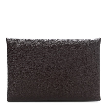 Hermes Chevre Chandra Verso Calvi Card Case Black Saphir 1 of 7