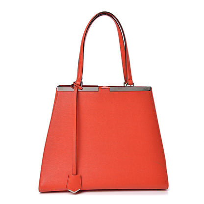 Fendi Vitello Elite Flamingo Large 3Jours Tote Papavero 1 of 14