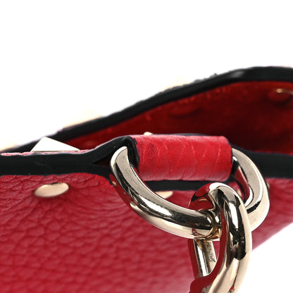 Valentino Garavani Pebbled Calfskin Medium Rockstud Envelope Flat Wristlet Pouch Rouge Pur 7 of 7