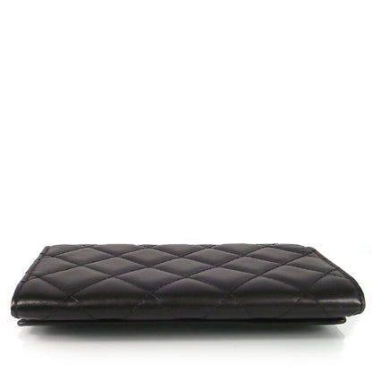 Chanel Calfskin Quilted Cambon Flap Wallet Black 3 of 9