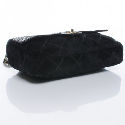 Chanel Python Pony Hair Ultimate Stitch Flap Black 4 of 8