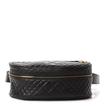 Versace Calfskin Quilted Icon Belt Bag Black 1 of 9