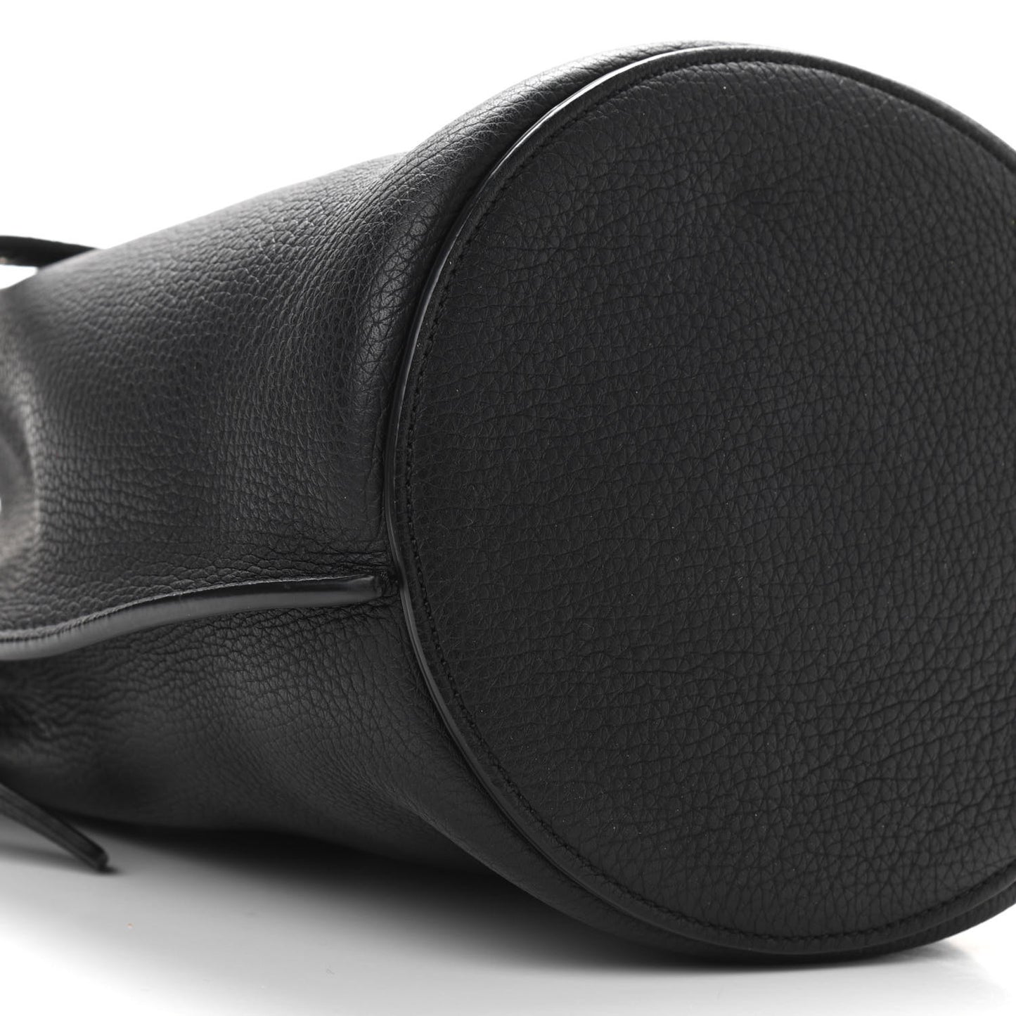 Supple Grained Calfskin Nano Big Bag Bucket Black