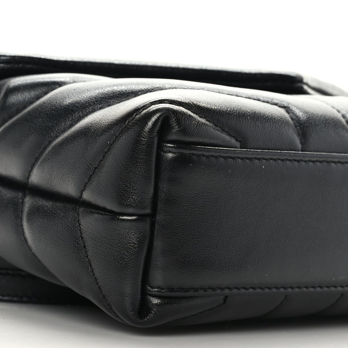 Calfskin Y Quilted Monogram Toy Loulou Crossbody Bag Black