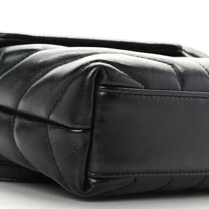 Saint Laurent Calfskin Y Quilted Monogram Toy Loulou Crossbody Bag Black 9 of 10