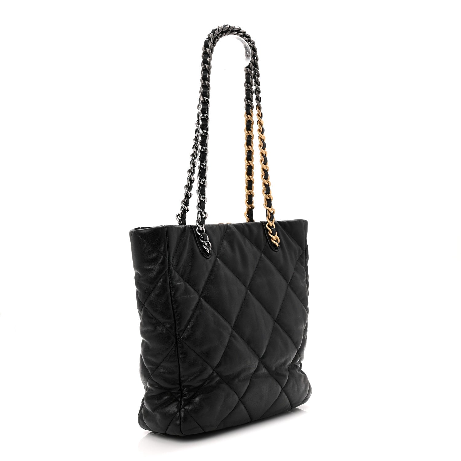 Chanel Lambskin Quilted Chanel 19 Shopping Bag Black 3 of 10