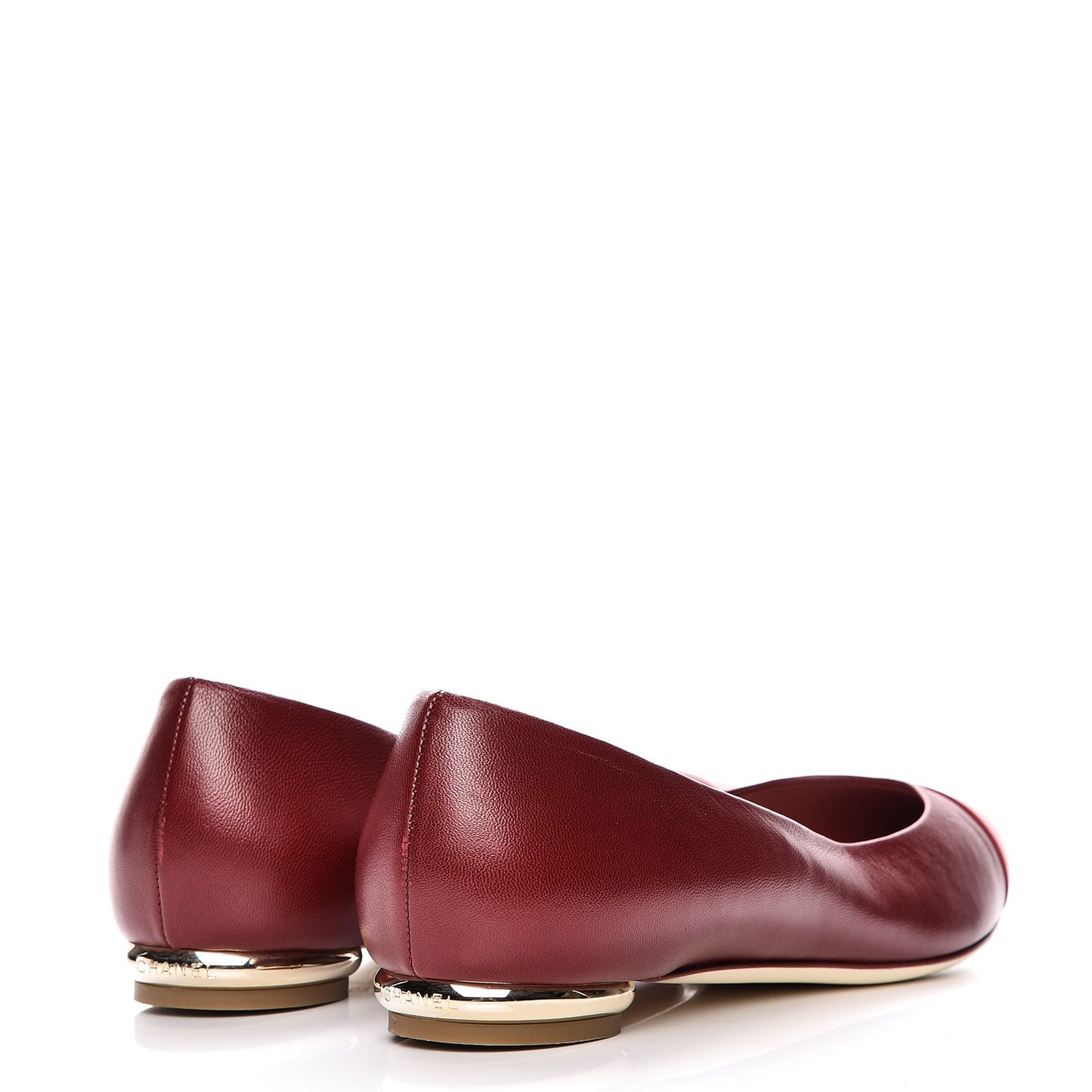 Lambskin Cap Toe Flats 40 Red