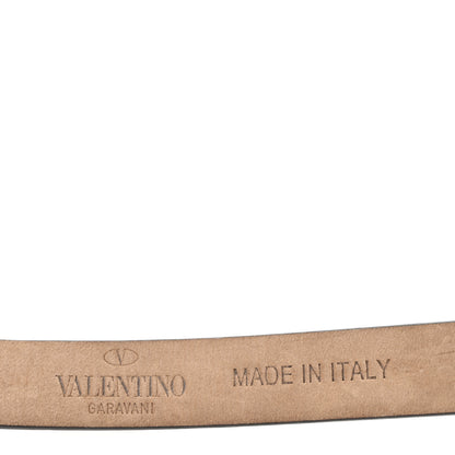 Valentino Garavani Calfskin Rockstud Belt 80 32 Red 3 of 9