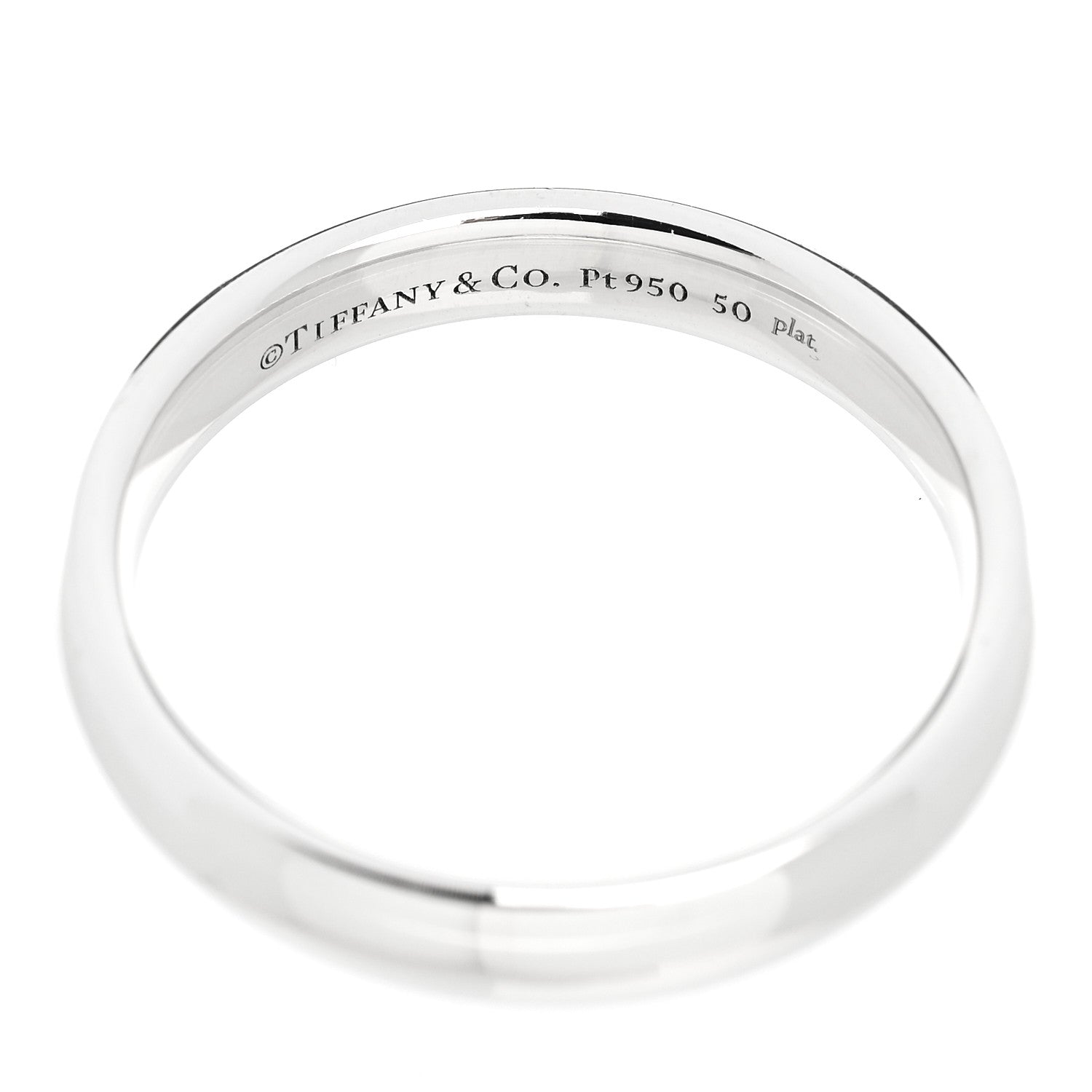 Tiffany Platinum 4mm Forever Wedding Band Ring 61 9.5 4 of 5