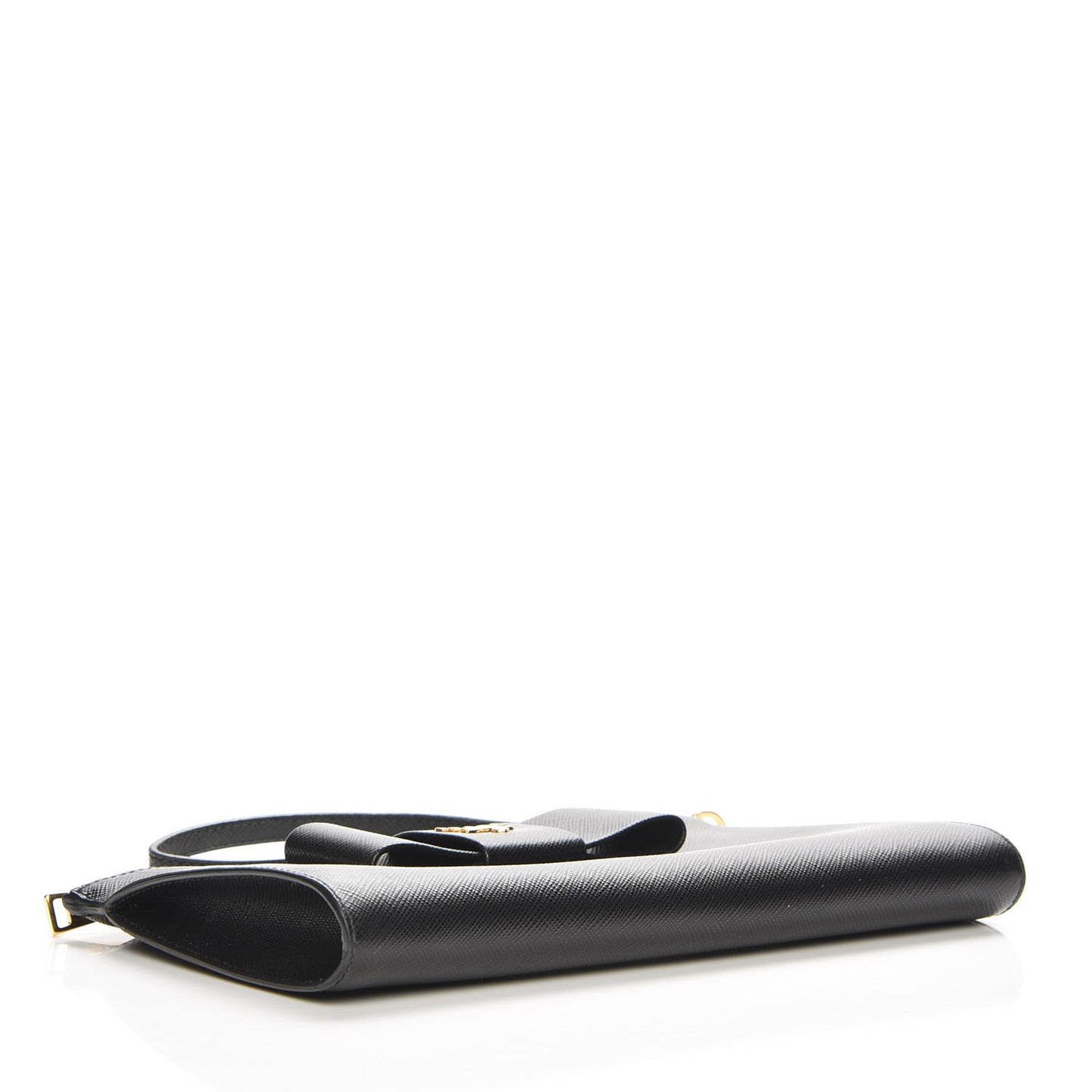 Saffiano Bow Wristlet Nero Black