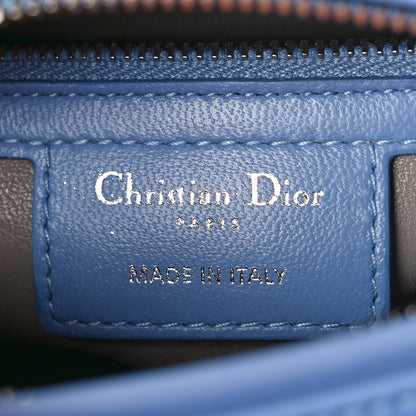 Christian Dior Lambskin Cannage Medium Bi-Color Lady Dior Blue Gray 6 of 8