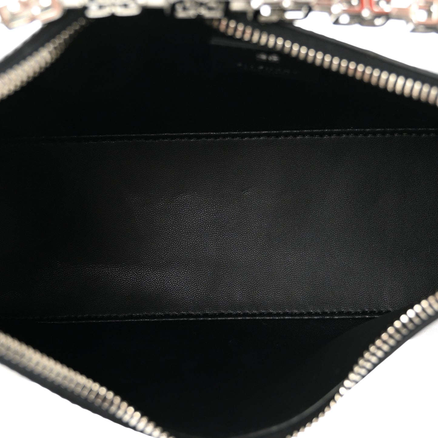 Smooth Calfskin Small Moon Cut Out Shoulder Bag Black