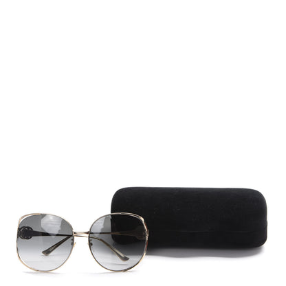 Gucci Metal Oversized Round Frame GG0225S Sunglasses Gold 8 of 8