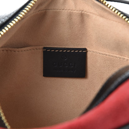 Gucci Suede Patent Web Mini Ophidia Shoulder Bag Red 7 of 9