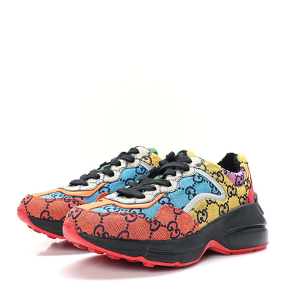 Gucci Monogram Multicolor GG Supreme Monogram Womens Rhyton Sneakers 35.5 Multicolor 3 of 7