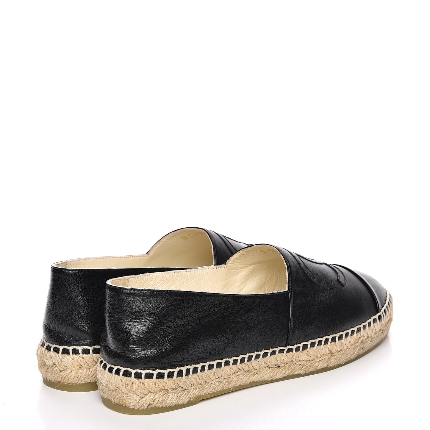 Lambskin CC Espadrilles 37 Black