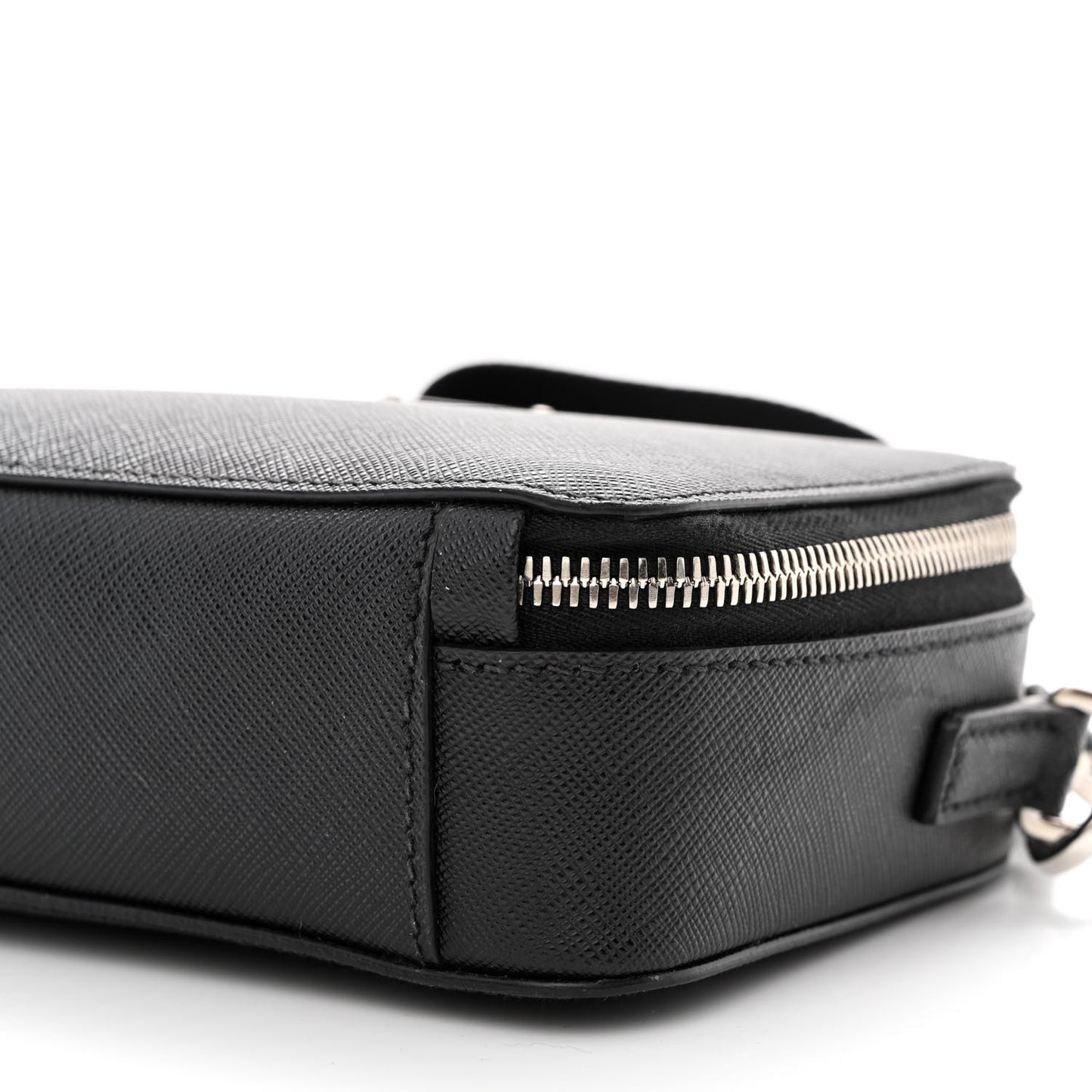 Saffiano Travel Small Brique Crossbody Bag Black