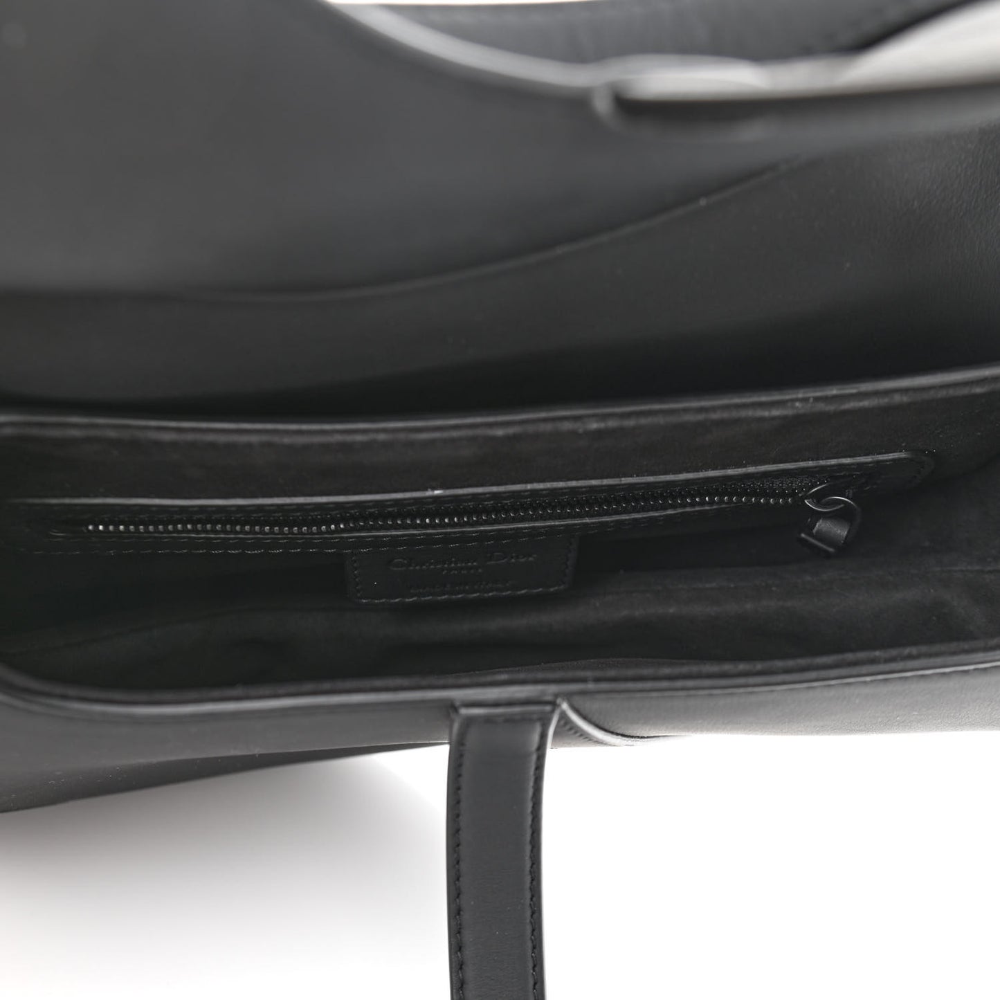 Ultra Matte Calfskin Saddle Bag Black