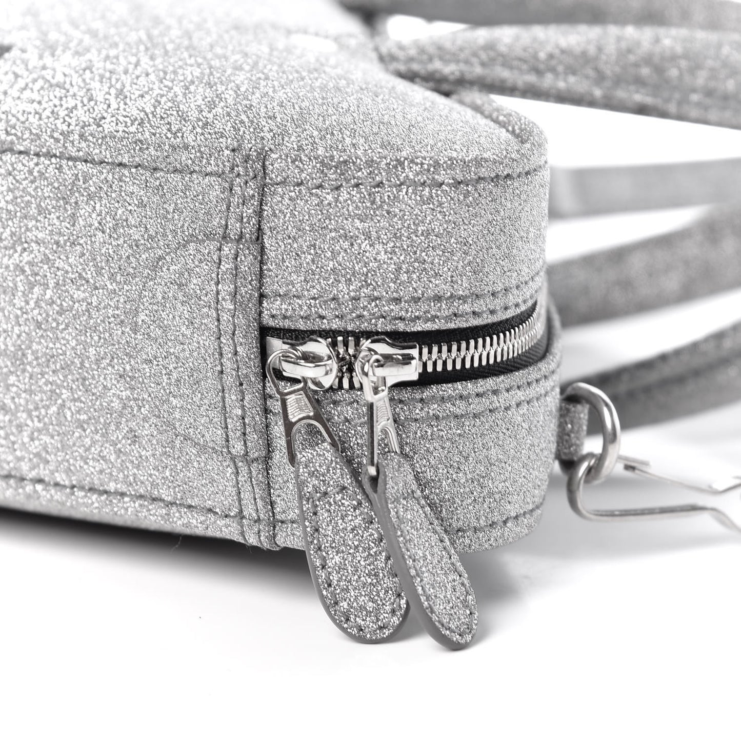 Glitter XS Triangle Duffle Argent Black