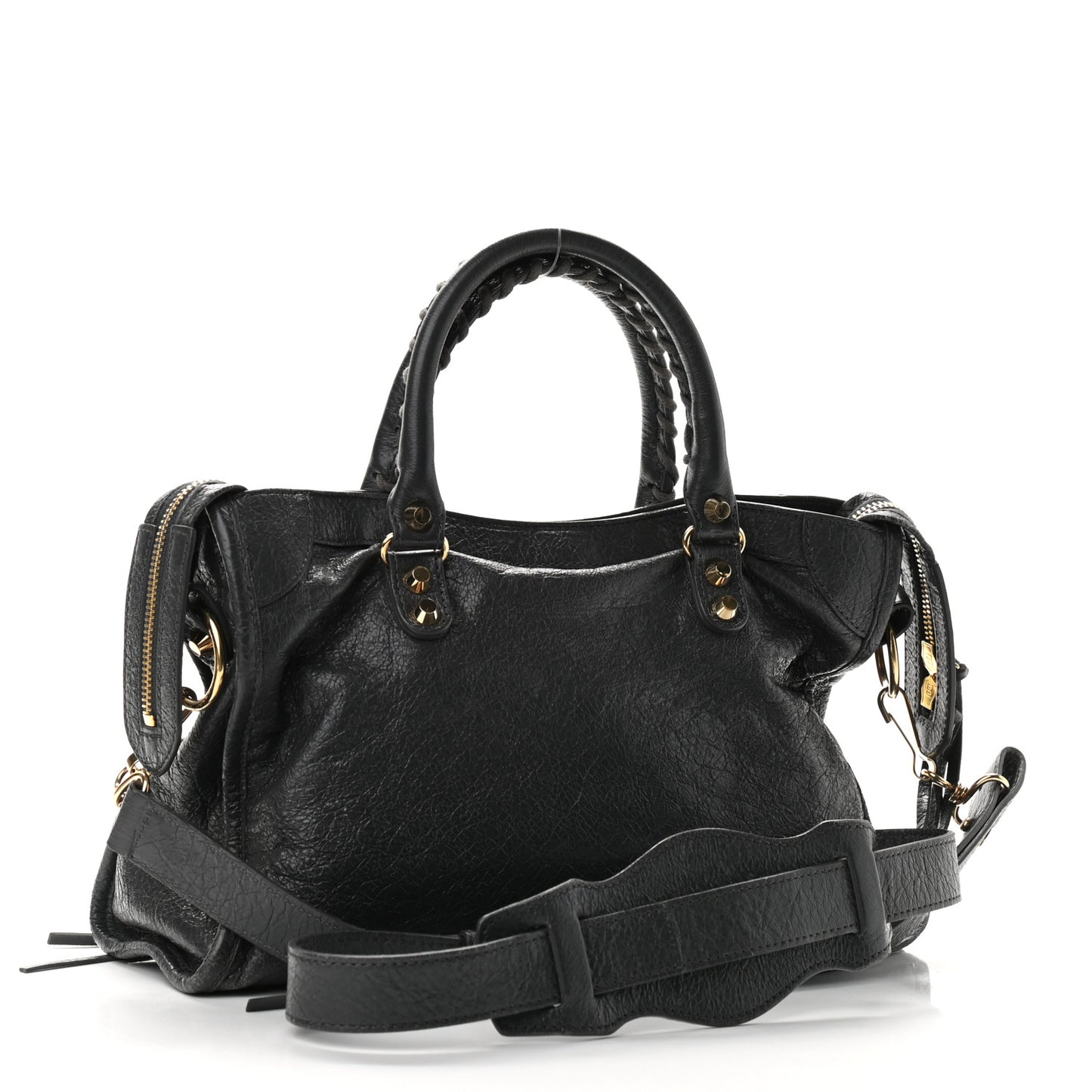 Agneau Classic Gold Hardware S City Gris Fossile