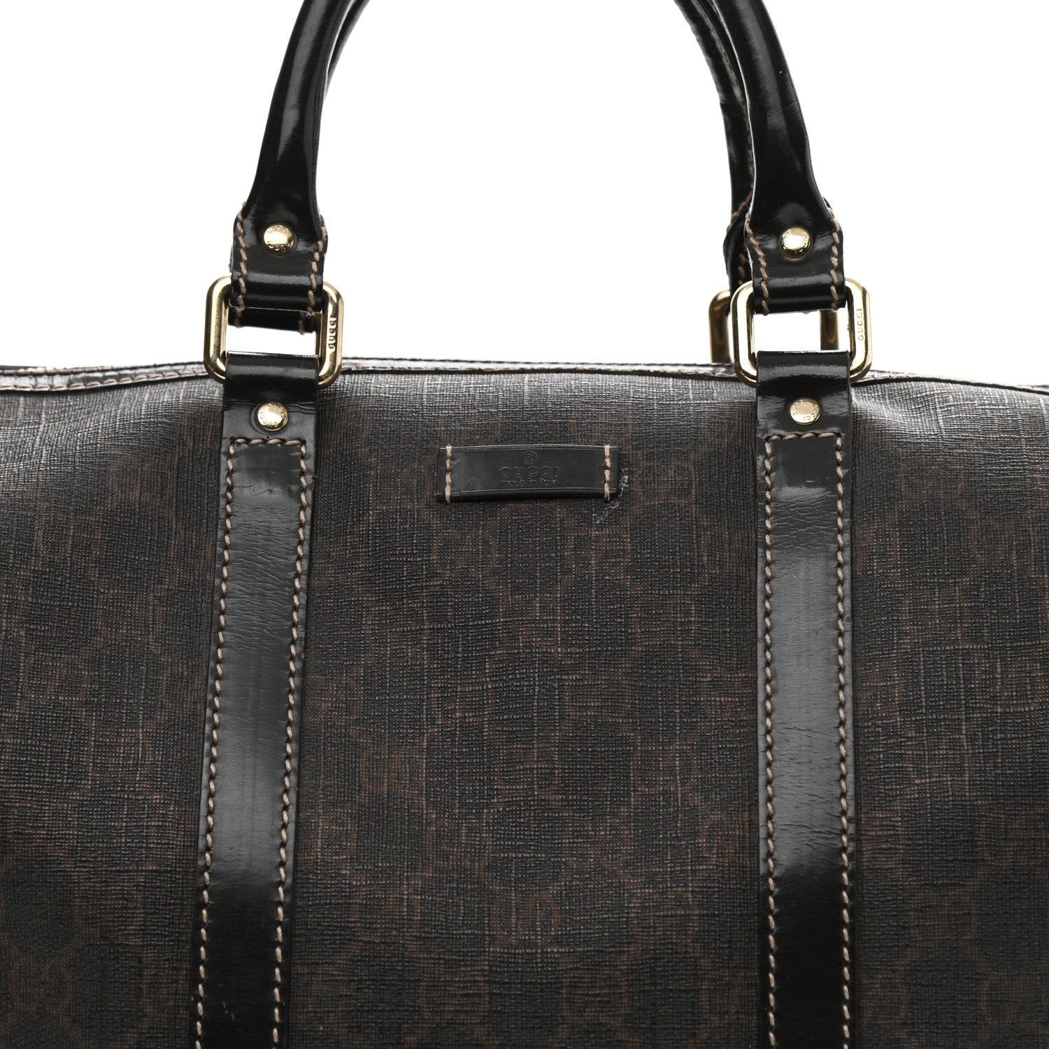 Gucci GG Supreme Monogram Medium Boston Dark Brown 8 of 10