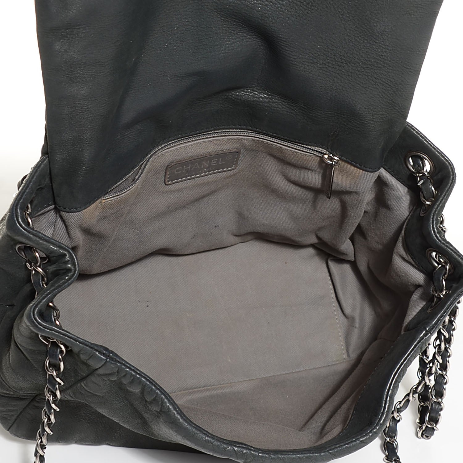 Chanel Iridescent Calfskin Glint Accordion Flap Black 5 of 7