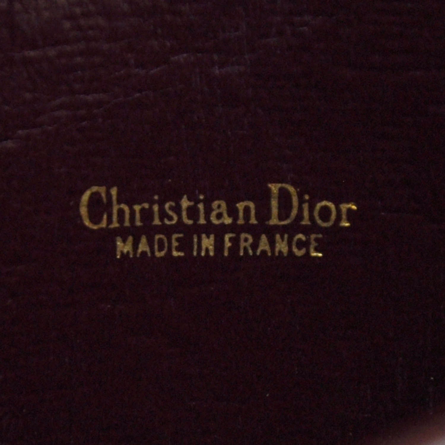Christian Dior Vintage Monogram Tapestry Small Clutch Burgundy 5 of 5