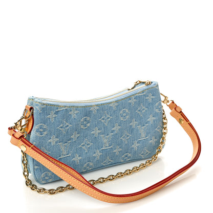 Louis Vuitton Monogram Denim Liv Pochette Sky Blue 2 of 10