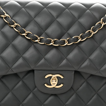Chanel Caviar Quilted Jumbo Double Flap Dark Grey 8 of 16
