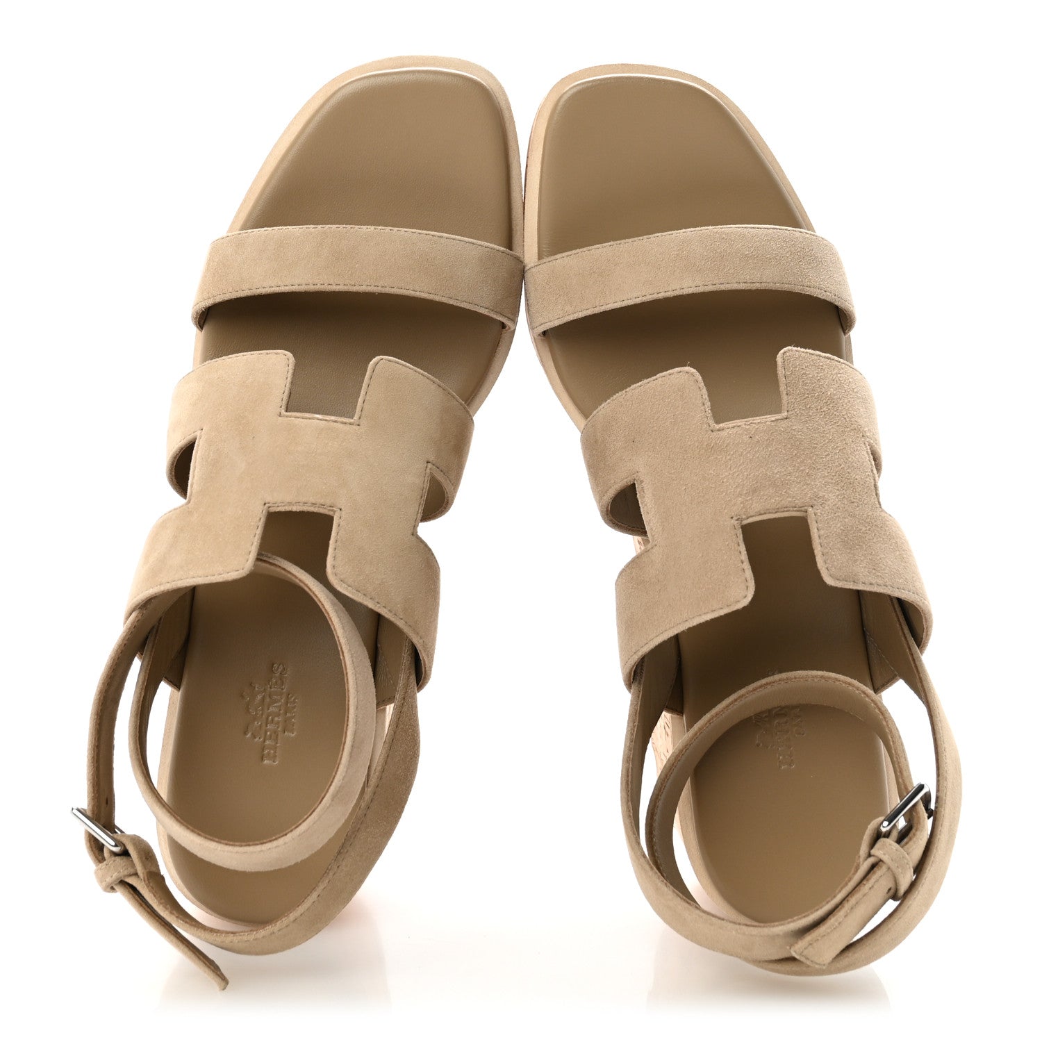 Saint Laurent Suede Goatskin Cork Havana 30 Sandals 40 Beige Argile 2 of 10