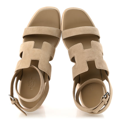 Saint Laurent Suede Goatskin Cork Havana 30 Sandals 40 Beige Argile 2 of 10