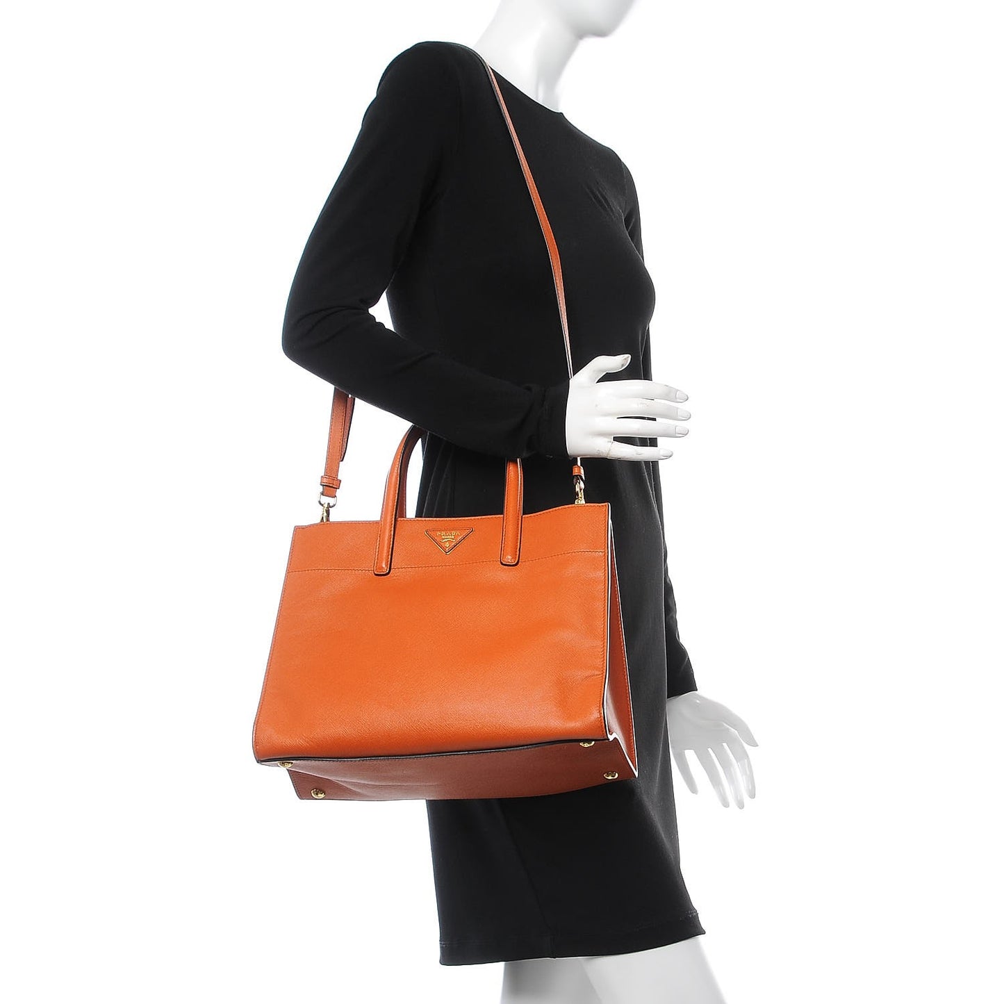 Saffiano Soft Tote Papaya