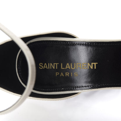Saint Laurent Patent Calfskin Opyum Sandals 36 Neutro 7 of 10